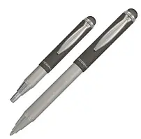 Ручка подарункова кулькова поворотна телескопічна Zebra "Telescopic Stilus" матова сіра