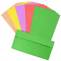 Конверт паперовий Kuvert Євро (110*220) кольоровий з клейкою стрічкою