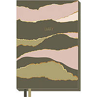 Планер недатований Yes А6 160 листів №252091(49253) "Intensivo" (PU гнучка обкладинка) з оливковим т