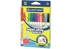 Фломастери Centropen 12кольорів №2580 "Super easy"