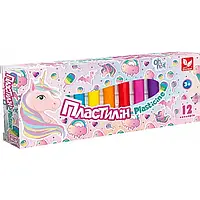 Пластилін 12кол. Ш. "Unicorn"156гр 12кольорів №303221007-UA