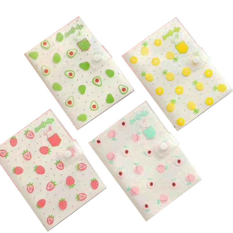 Блокнот на кнопці В6 JO 128 листів з малюнками №LB36K34-3474 (15972) "Fruits" (пластикова обкладинка, фото 1