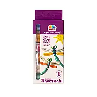 Пластилін Гамма'UA "Творчість" 90гр 6кольорів зі стеками №400303