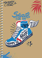 Блокнот на спіралі А6 Ш. "Крафт" 80 кремових листів без ліній №6027 (68473) (картонна крафтова обкла