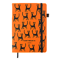 Блокнот на гумці BM А5 96 крем. лист. без ліній №295001-11(30939) "Relax" (PU гнуч. обкл.) з чорн.то