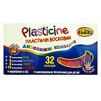 Пластилін Class "Чисті руки дивовижні" 360гр 32кольори №7656 зі стеками