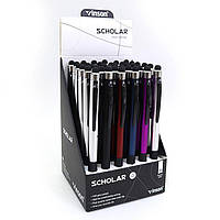 Ручка-стілус кулькова масляна автоматична Vinson №901 "Schoolar" (0,7) у металізованому корпусі