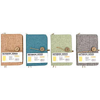 Блокнот на зав'язці В6 JO без ліній №9102 (54329) "Classic" (тканева обкладинка)