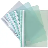 Швидкозшивач пластиковий перфорований А4 Axent №1318-07/2 щільністю 120мкм/150мкм  асорті блакитних