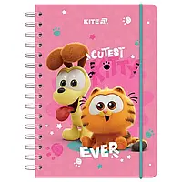 Планер н/д  дитячий на спіралі з гумкою Kite №25-438 (53112) "Garfield" (тверда картонна обкладинка)