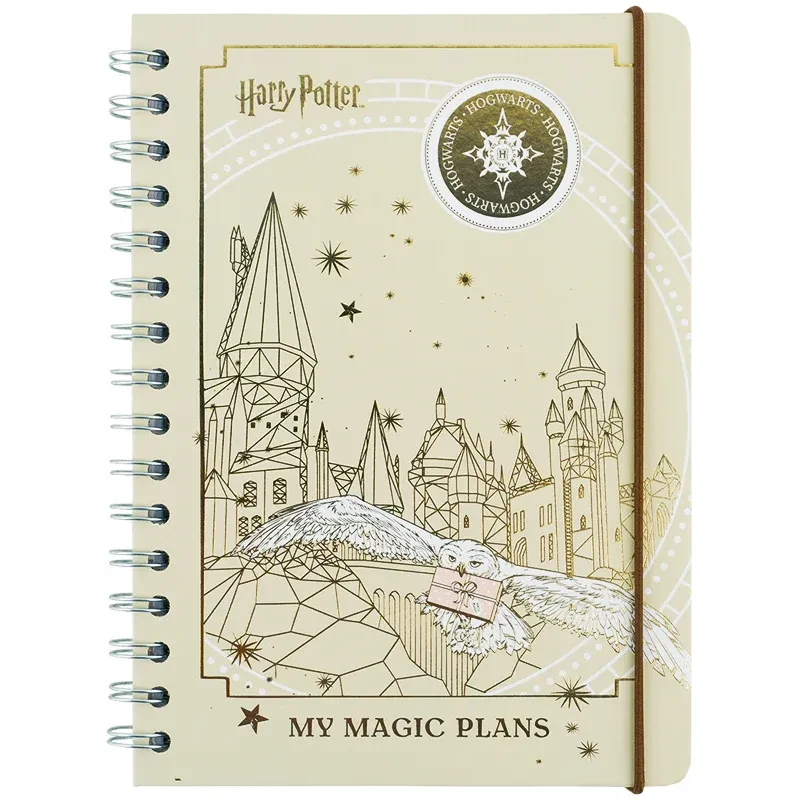 Планер-блокнот на спіралі з гумкою Kite №25-438 (53113) "H.Potter" (тверда картонна обкладинка), фото 1