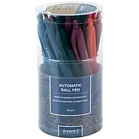 Ручка кулькова масляна автоматична Axent №1097-02 "Earth Colors" (0,7) синя