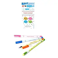 Ручка "Пиши-стирай" M&G №AKPB1472 (0,5) "Happy School" синя