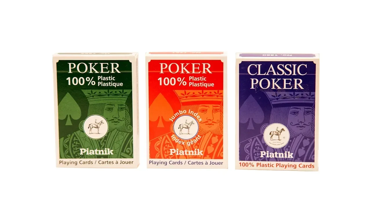 Карти гральні Piatnik №1362 "Poker" 55 штук пластикові 100%, фото 1