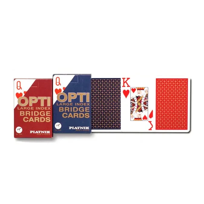 Карти гральні Piatnik №1400 "Opti Bridge" 55 штук з великими індексами, фото 1