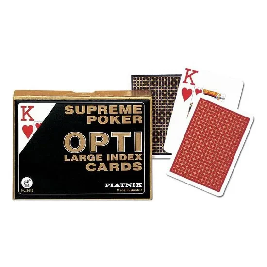 Карти гральні Piatnik №141911 "Opti Poker" 55 штук з великими індексами, фото 1