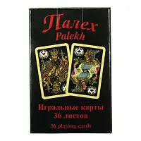 Карти гральні Piatnik №148514 "Black Palekh" 36 штук