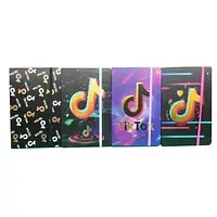 Блокнот на гумці А5 КНР 80 листів # №1810 (64565) "Тік Ток" (тверда обкладинка)