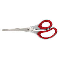 Ножиці Axent №6102-06 "Duoton Soft" 21см сіро-червоні
