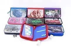 Пенал-книжка Kalnex "3-мірний змінний малюнок" на 1 відділення з 1 відворотом для хлопчика, для дівч