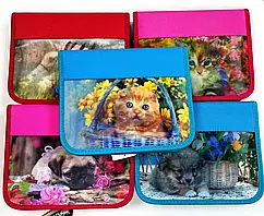 Пенал-книжка Kalnex "3-мірний змінний малюнок" на 1 відділення з 2 відворотами для хлопчика, для дів