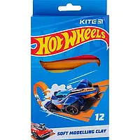 Пластилін Kite "H. Wheels" 200гр 12кольорів №23-086