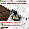 Чорний механічний годинник чоловічий з автопідзаводом сталевий на браслеті мінеральне скло Gusto Skeleton, фото 2