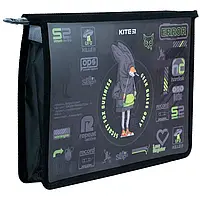 Папка, що розширюється пластикова на блискавці А4+ Kite №24-428-2 "Fox Rules"