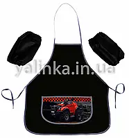Фартух Укр. №77974-3 "Джип Extreme" чорний з нарукавниками
