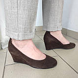 Штани жіночі віскоза класичні завужені кишені пояс на резинці 44 сірі, фото 6