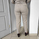Штани жіночі віскоза класичні завужені кишені пояс на резинці 44 сірі, фото 7