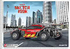 Альбом для малювання на спіралі А4 20 листів (120г/м.кв.) Ш. (обкладинка з ВД лаком)