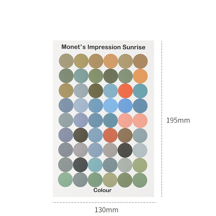Наклейки круглі відтінки Monet's Impression Sunrise NKL135, фото 1