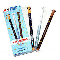 Ручка "Пиши-стирай" M&G №AKPB4475 (0,5) "Hello Zoo" синя