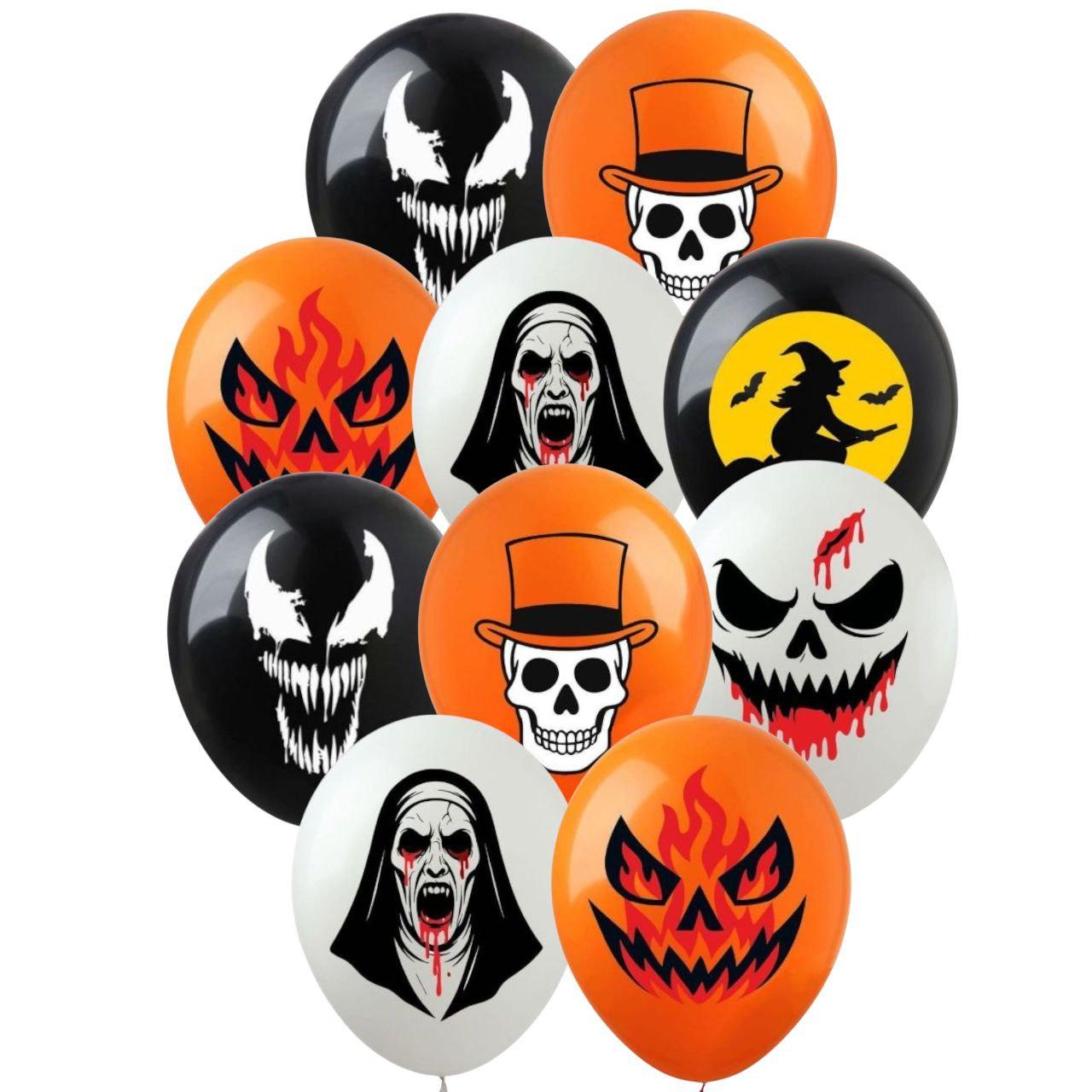 Латексні кулі Show «Страшилки» 12" (30 см), 10 шт, Україна / Latex Balloons Show "Horror" 12" (30 cm), 10 pcs, Ukraine