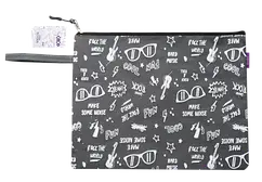 Папка тканинна на блискавці А4+ Zibi №705529-09 "Школа" прогумована сіра