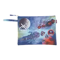 Папка тканинна на блискавці А4+ Zibi №705551 Space" прогумована