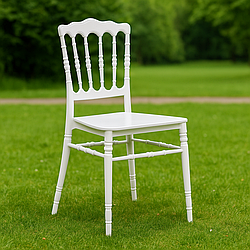 Стілець Наполеон Нью білий пластиковий – банкетний стілець для дому та заходів