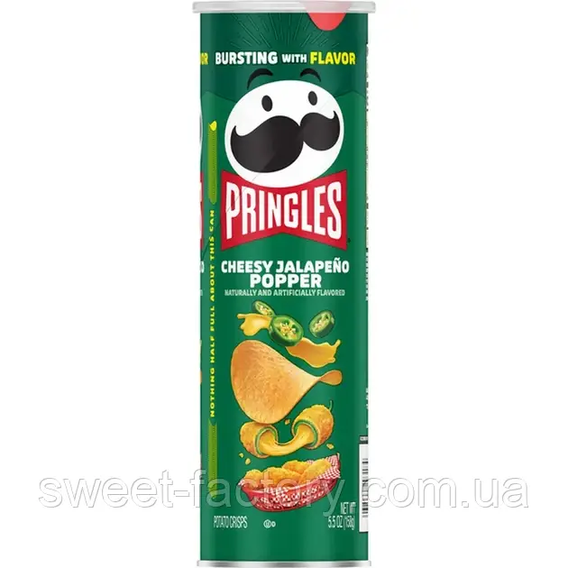 Чіпси Pringles Cheesy Jalapeno Popper 158g, фото 1