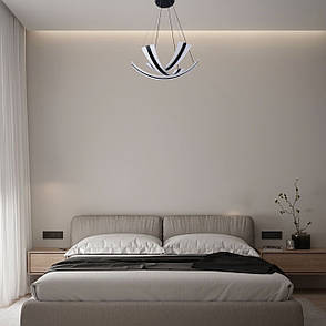 Підвісна led люстра 86W в чорному кольорі  (87-3083 BK), фото 2