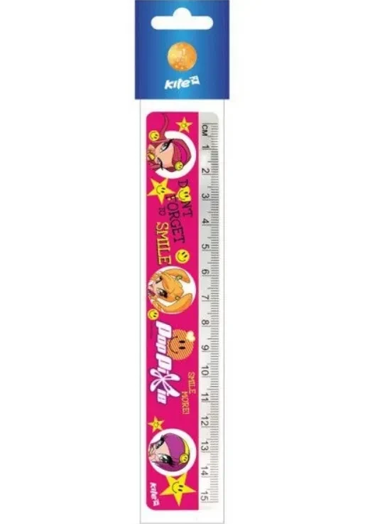Лінійка пластикова Kite 15см №15-090 "Pop Pixie", фото 1