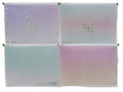 Папка з бігунком zip-lock А4+ КНР №2402-А4 "Сипучі блискітки. Макарун" розширена