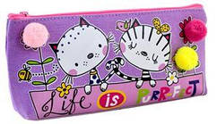 Пенал-сошетка Yes TP-23 №532526 "Purr-fect" на 1 відділення з помпонами