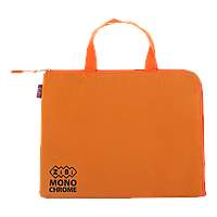 Портфель тканинний B4+ Zibi №705548-11 "Монохром" на 2 відділення з тканинними  ручками помаранчовий