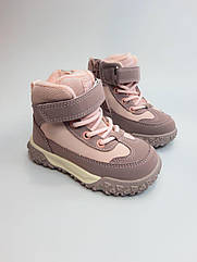 Зимові черевики для дівчинки Clibee 602 рожеві р. 22-27