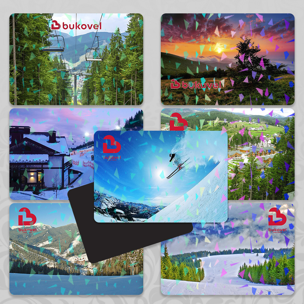 Магніт вініловий голографічний А7 Буковель в асортименті, фото 1