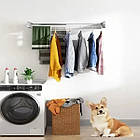 Настінна сушарка TM-Y100, 100x50 см, до 100 кг, вішалка для білизни та одягу, фото 5