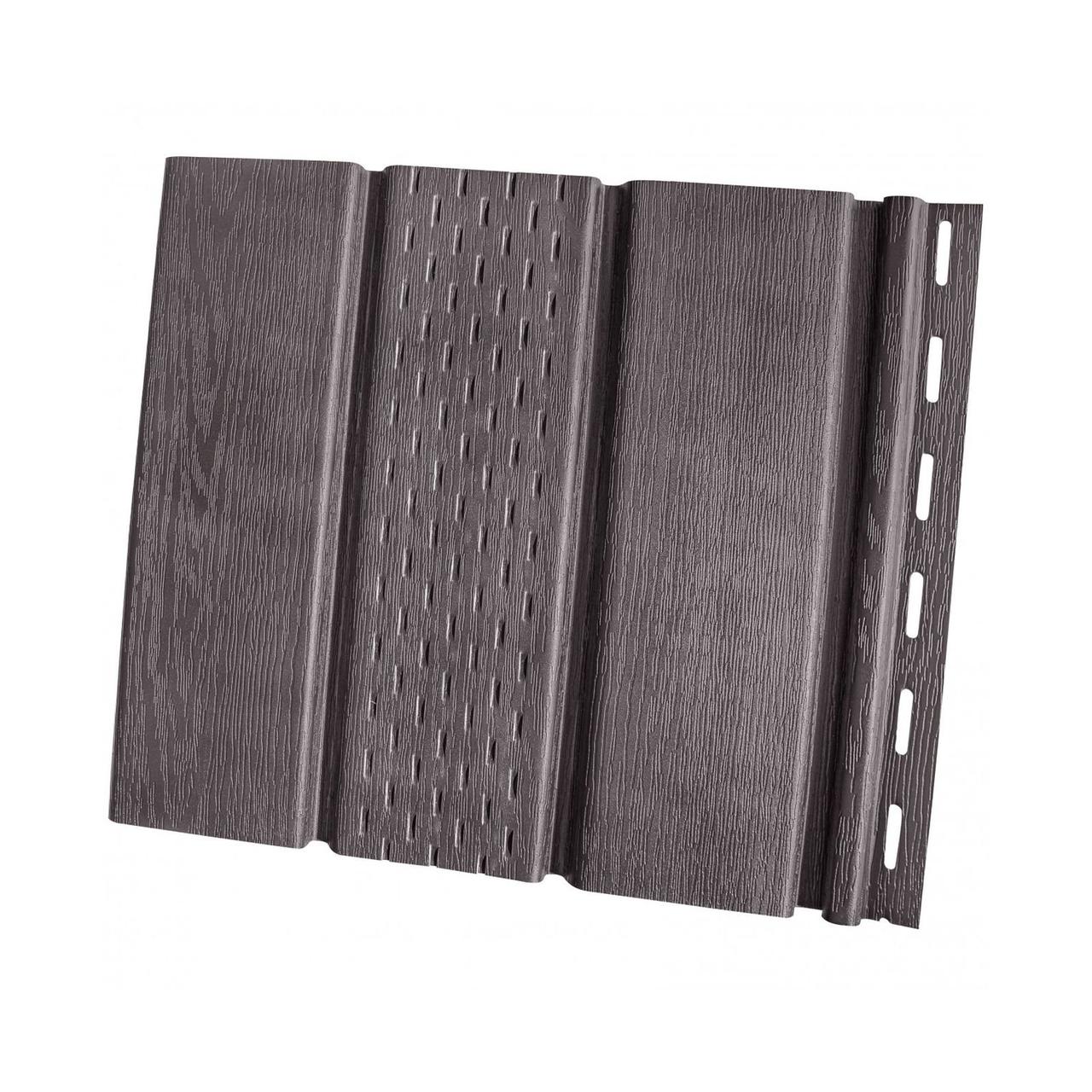 Панель софіту RainWay з перфорацією 300x3000 (0.9 м2) темно-коричнева, фото 1