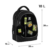 Рюкзак Kite напівкаркасний ортопедичний Ed. №25-700M-5 "Gaming Mode" (18літрів) для хлопчика