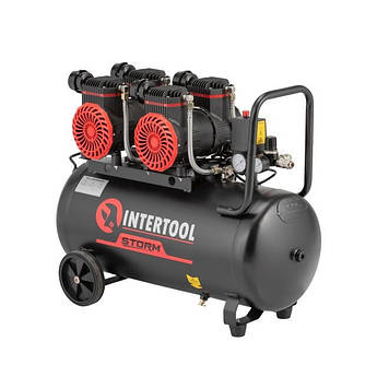 Компресор безмасляний 50 л 500 л/хв INTERTOOL PT-0038 універсальний повітряний компресор для майстерні